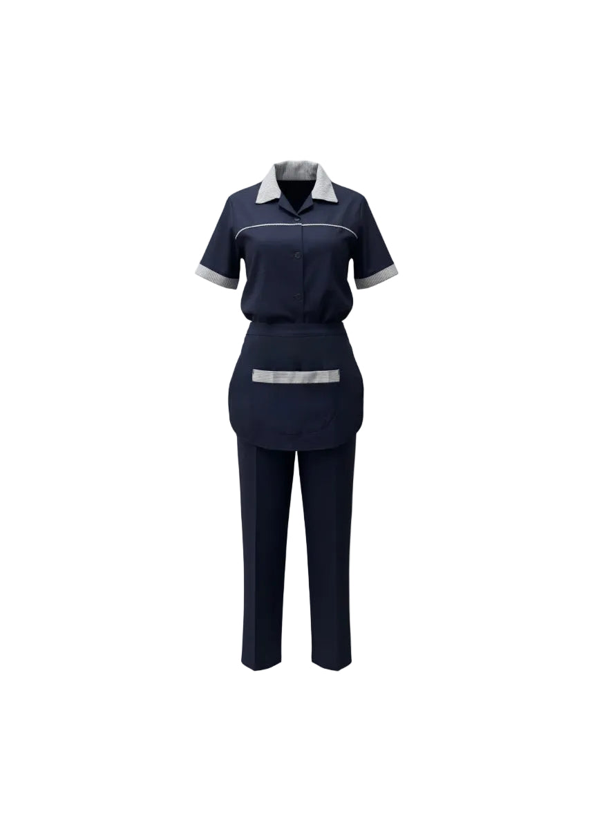 Dark Blue Maid Uniform – Precision Fit Set (3 Pcs)