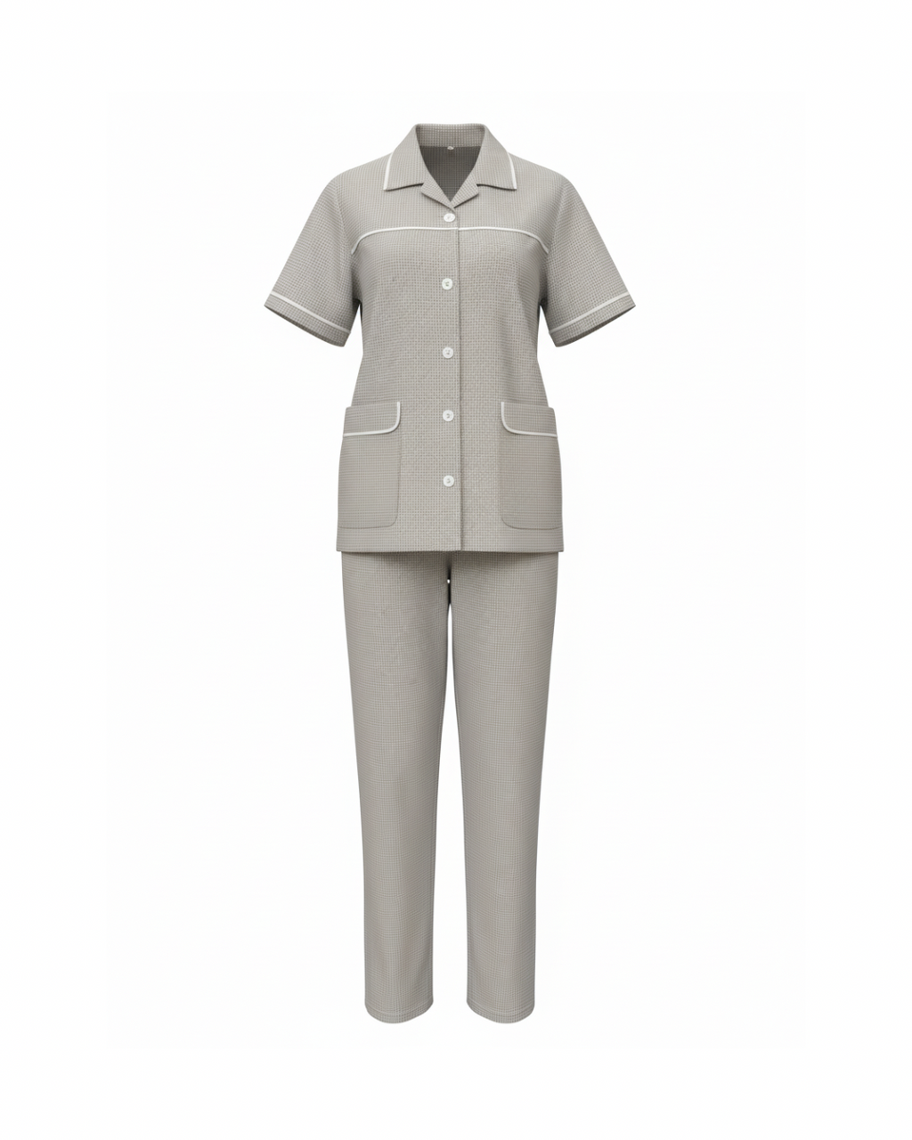 Beige Classic Squared Maid Set (3 Pcs)