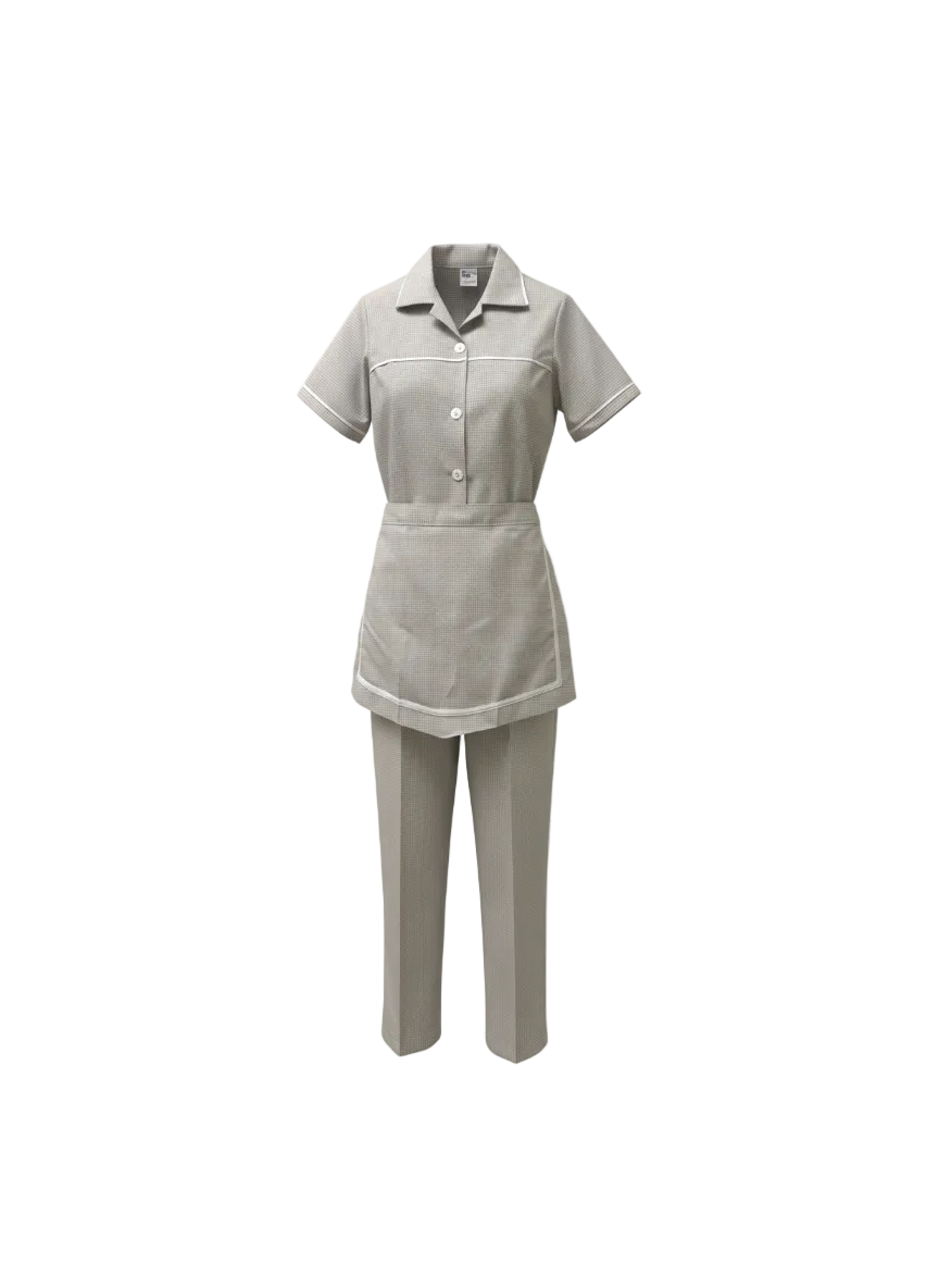 Beige Classic Squared Maid Set (3 Pcs)